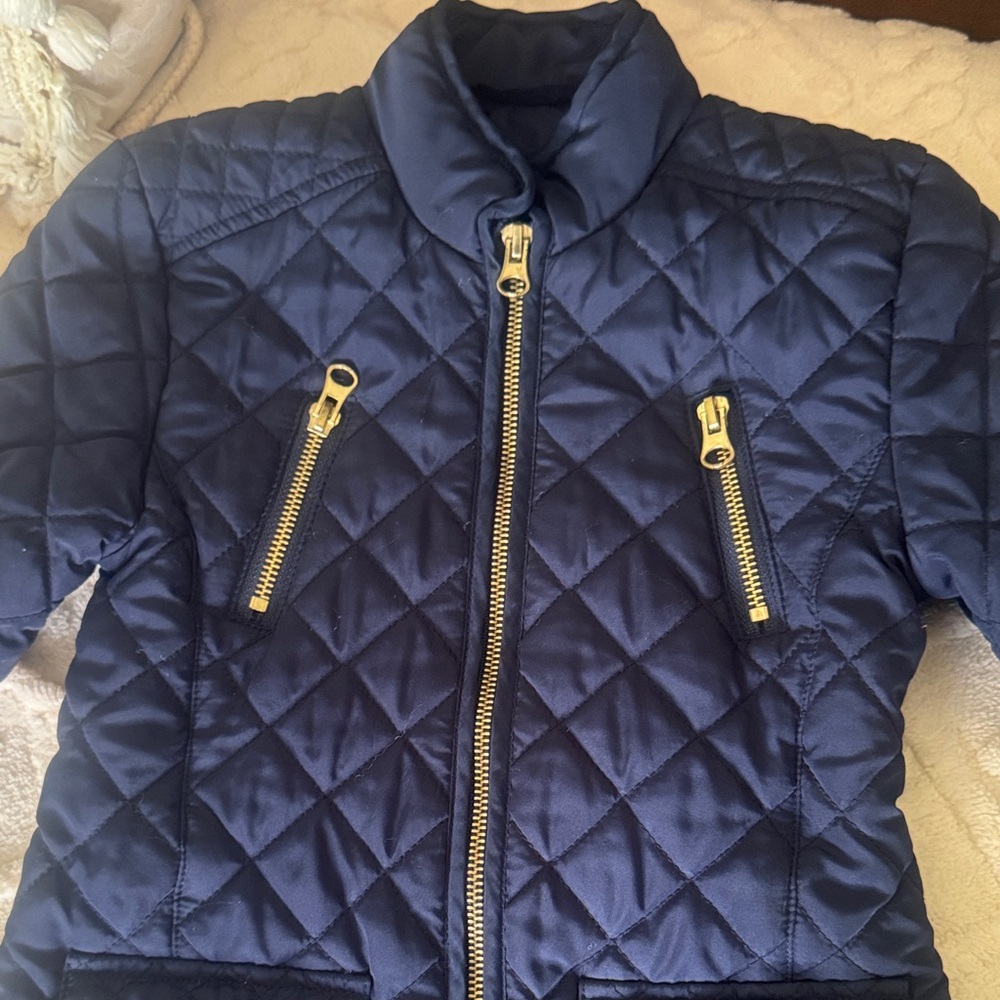 Me Jane Navy Quilted Kids Puffer Jacket